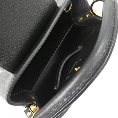 Louis Vuitton Black Leather Capucines Mini