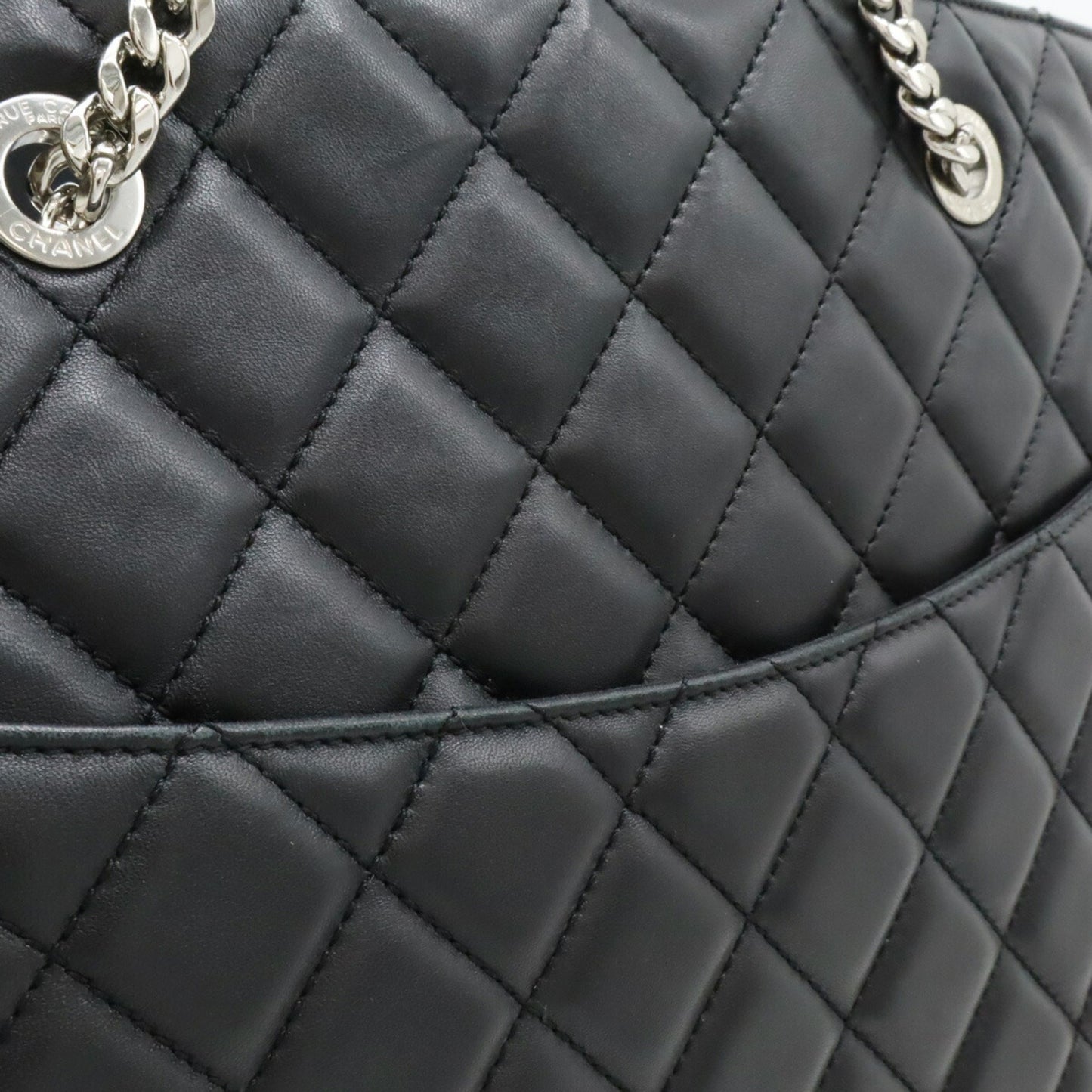 Chanel Black Leather Coco Mark