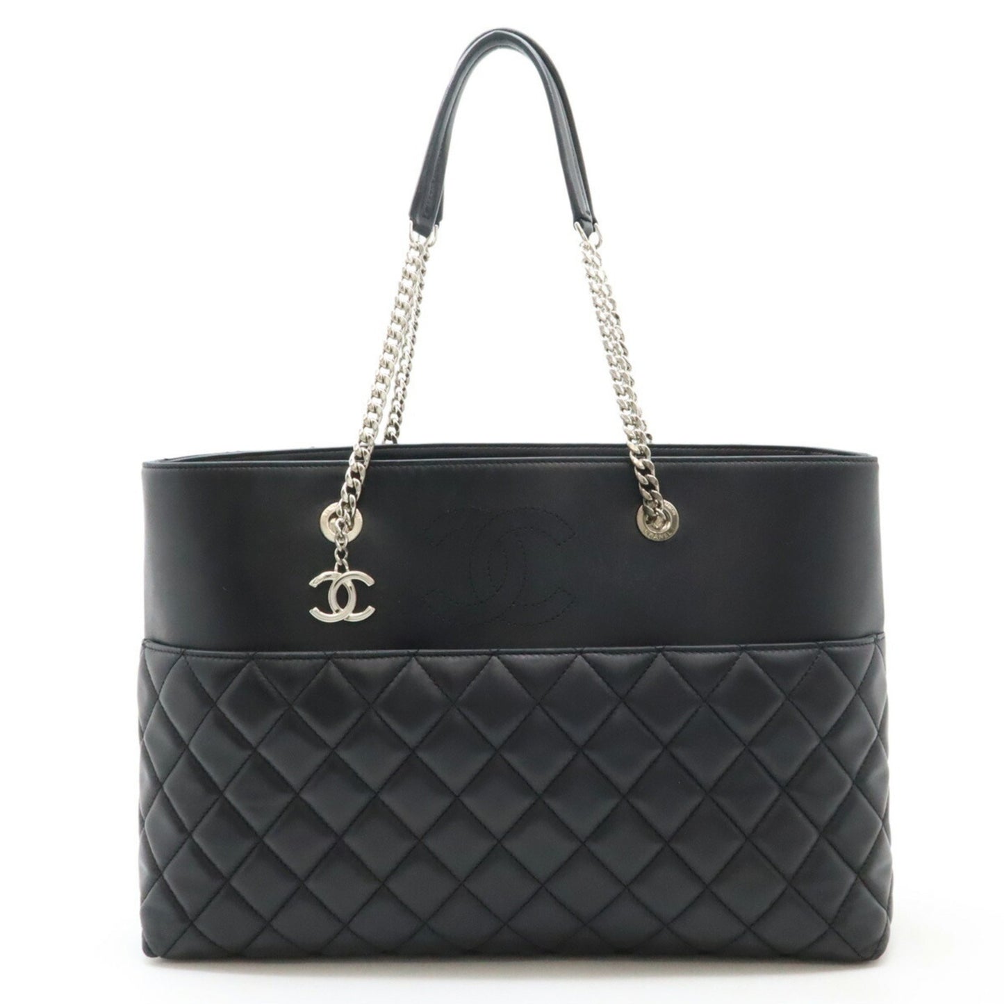 Chanel Black Leather Coco Mark