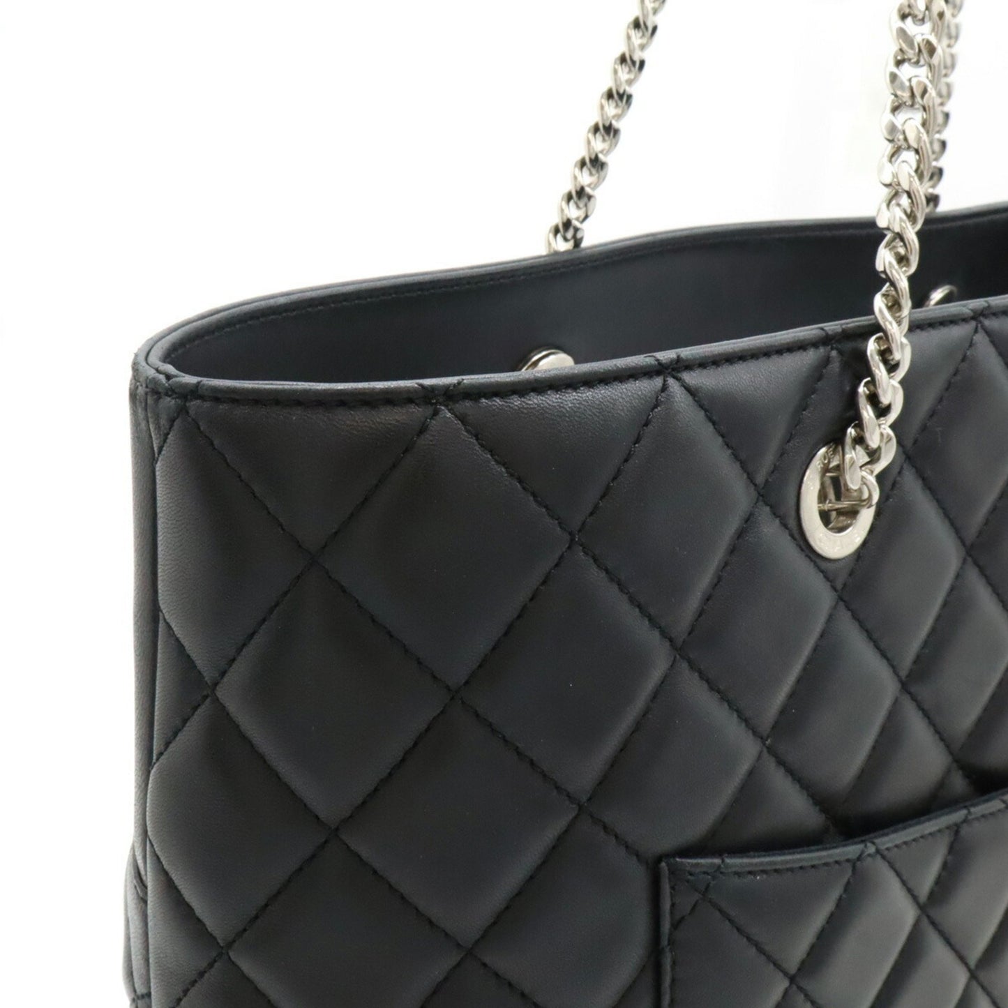 Chanel Black Leather Coco Mark