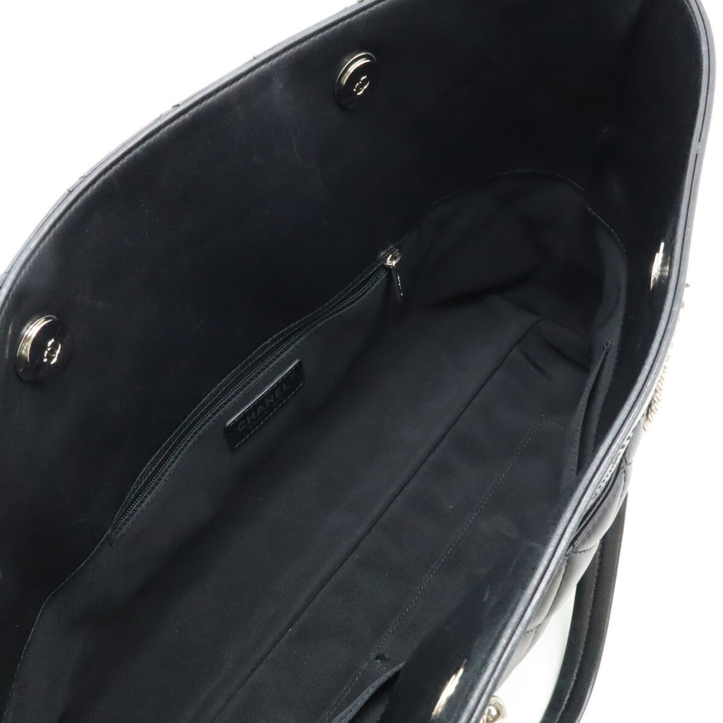 Chanel Black Leather Coco Mark
