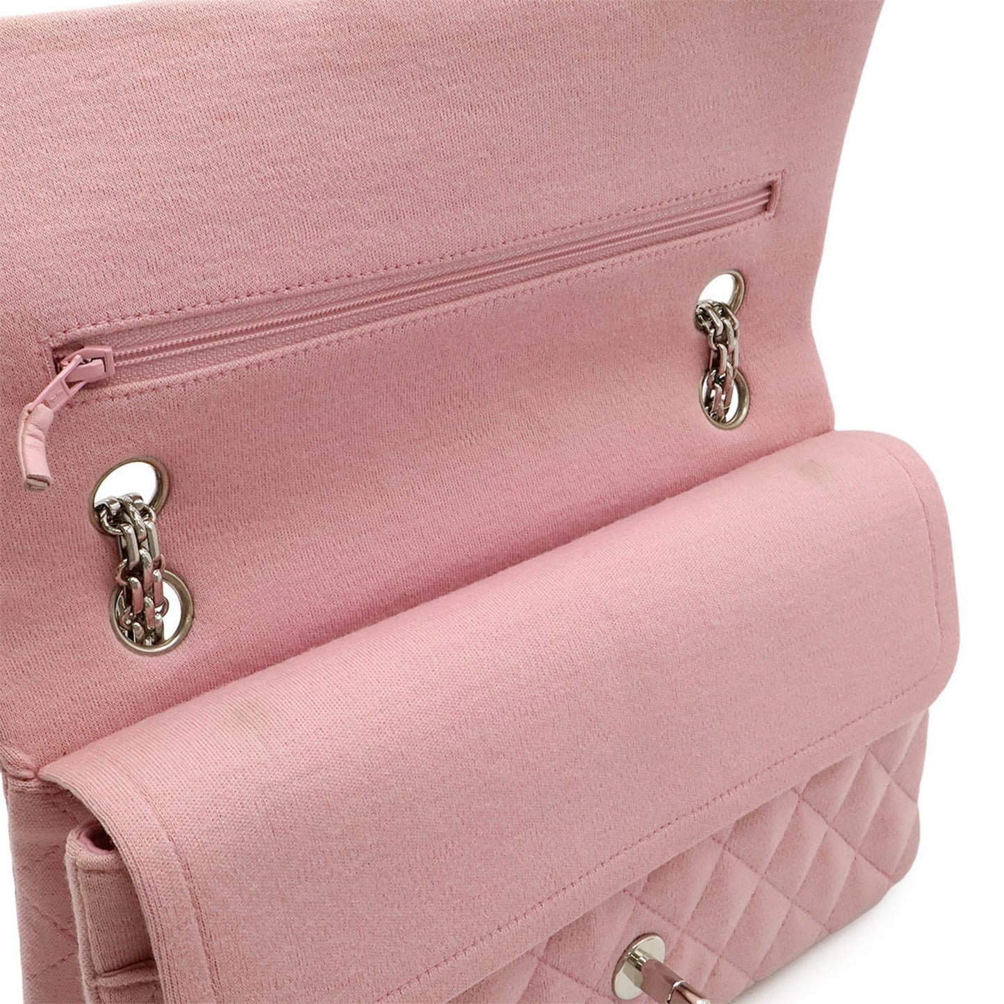 Chanel Pink Cotton Double Flap