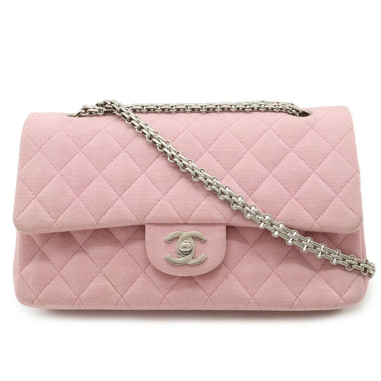 Chanel Pink Cotton Double Flap