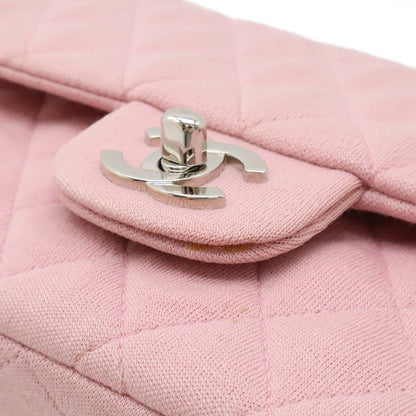 Chanel Pink Cotton Double Flap