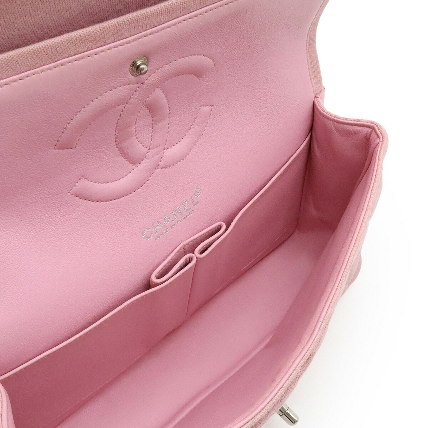Chanel Pink Cotton Double Flap