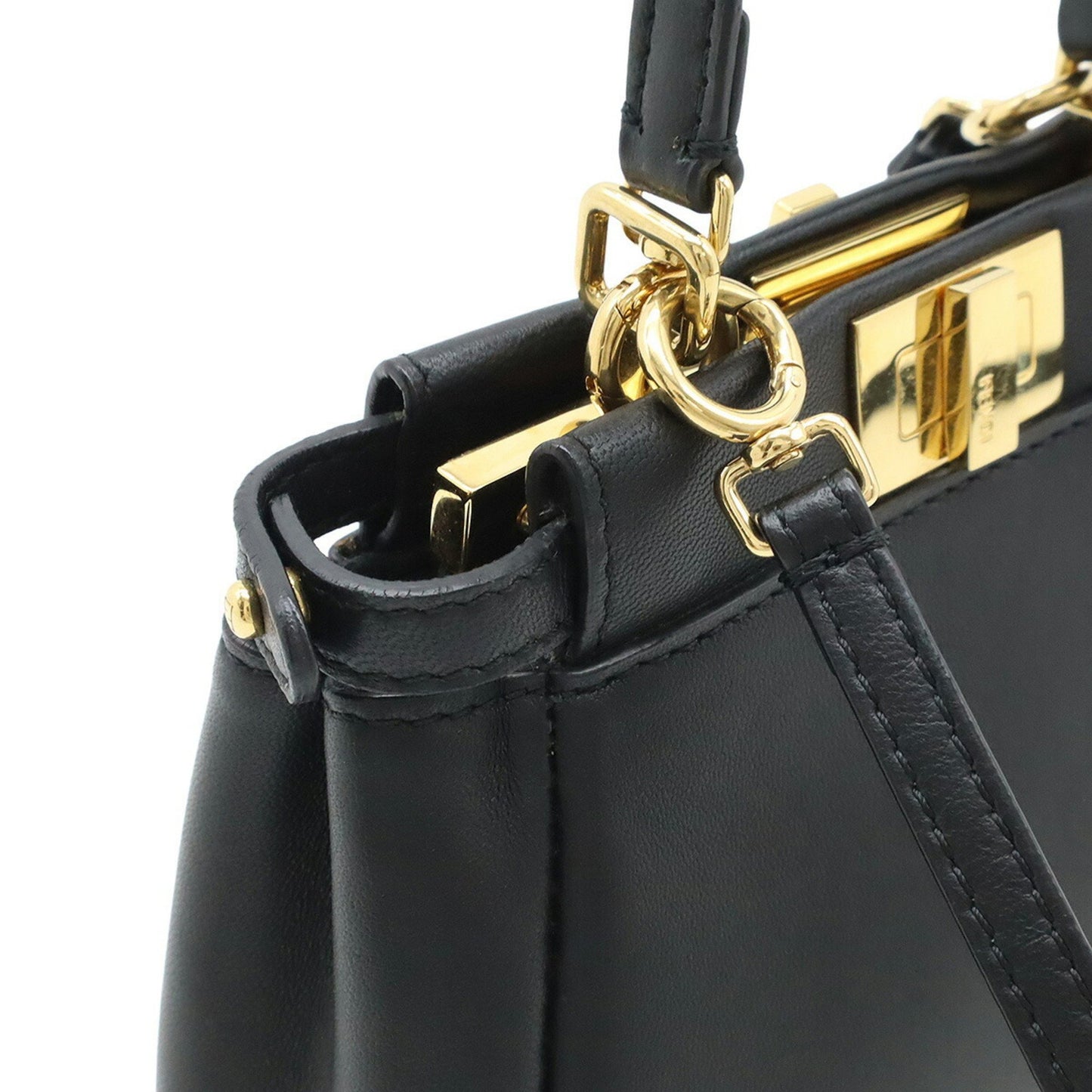 Fendi Black Leather Peekaboo