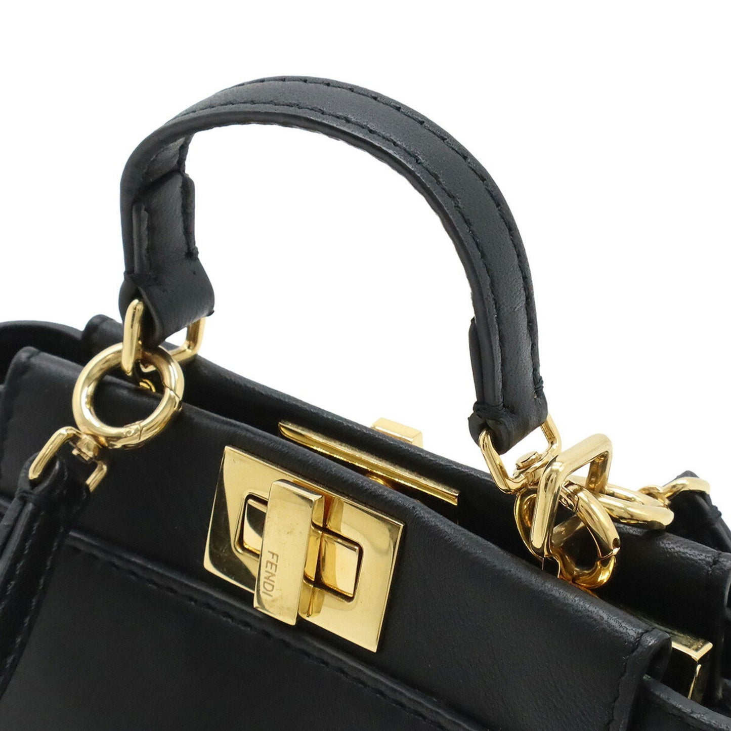 Fendi Black Leather Peekaboo