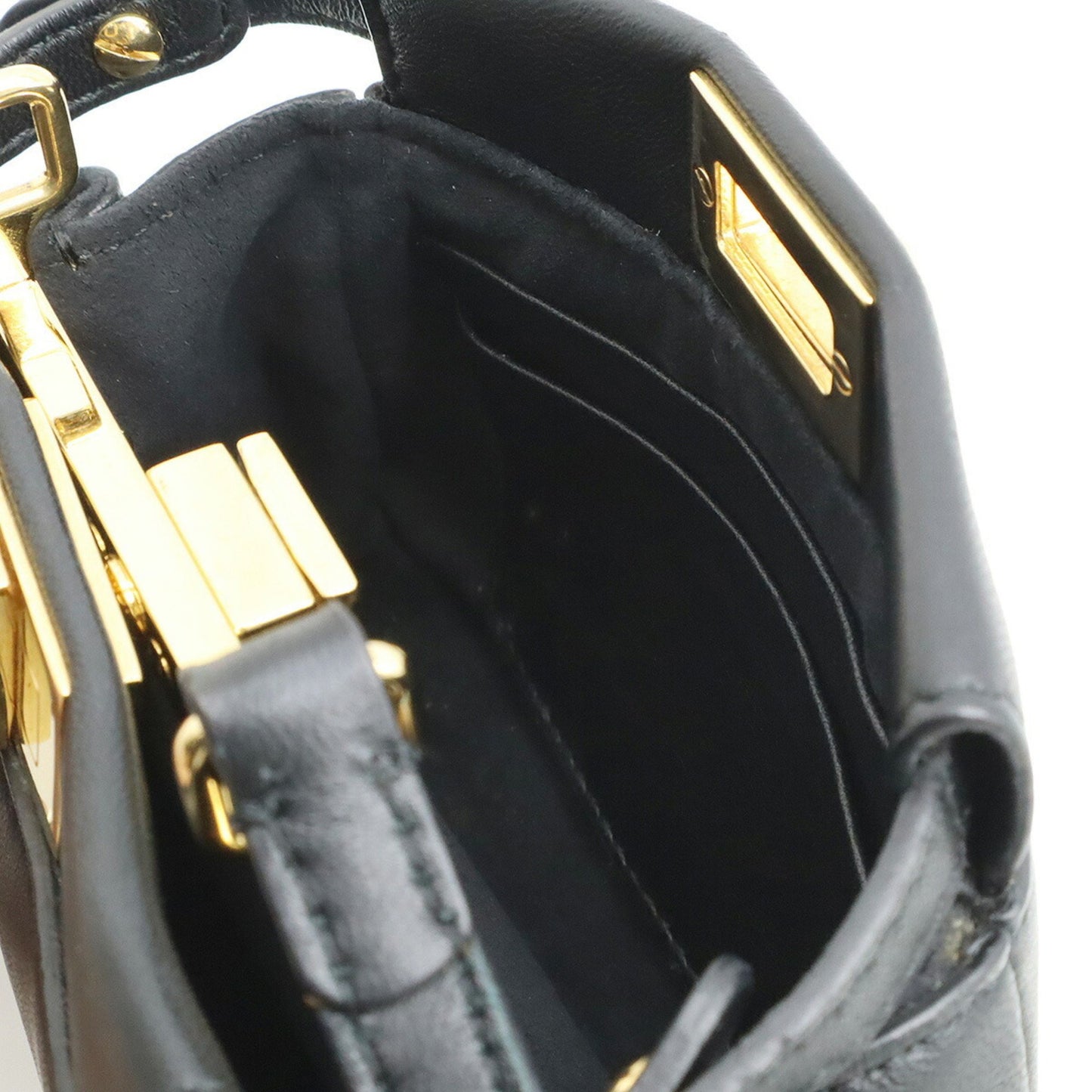 Fendi Black Leather Peekaboo