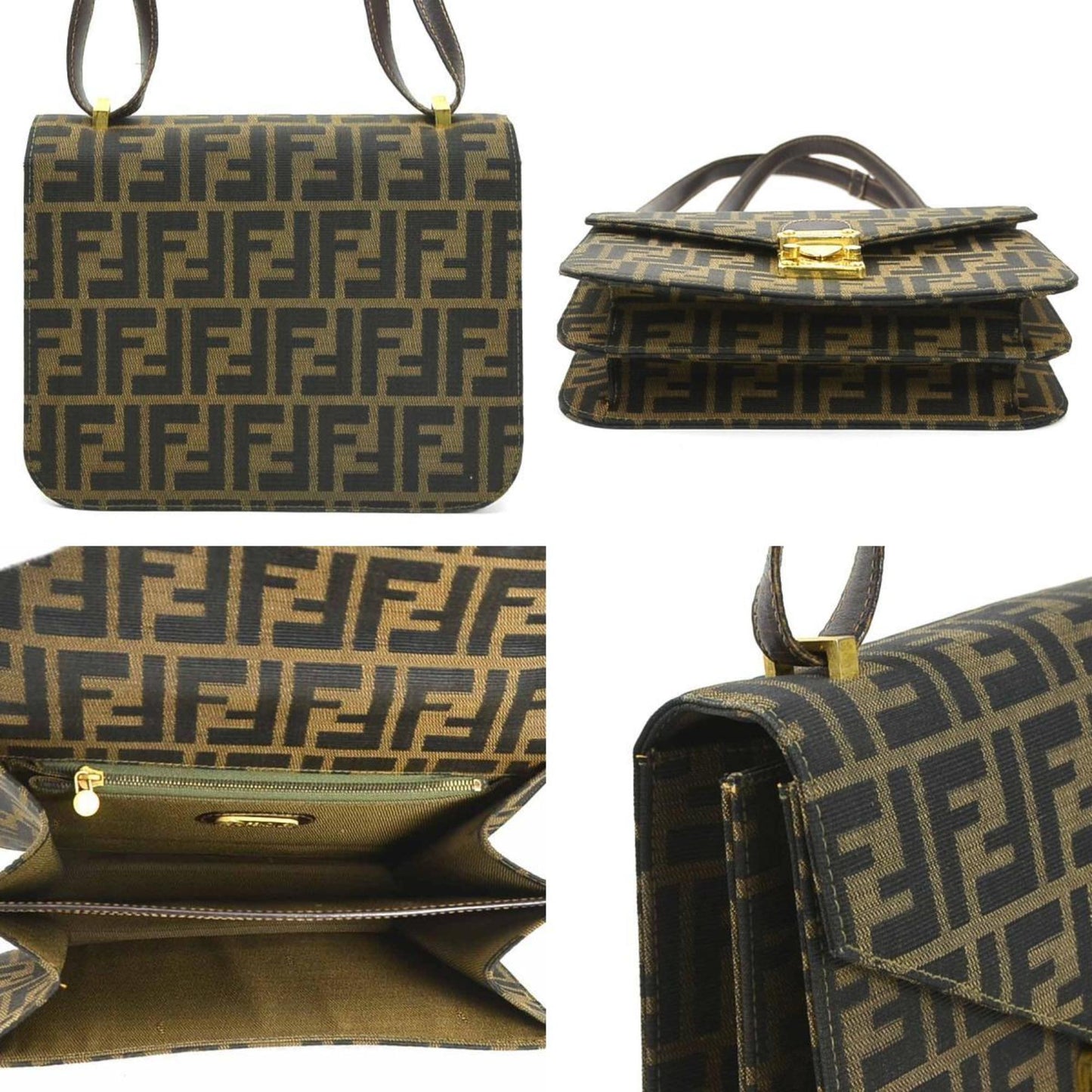 Fendi Brown Canvas Zucca