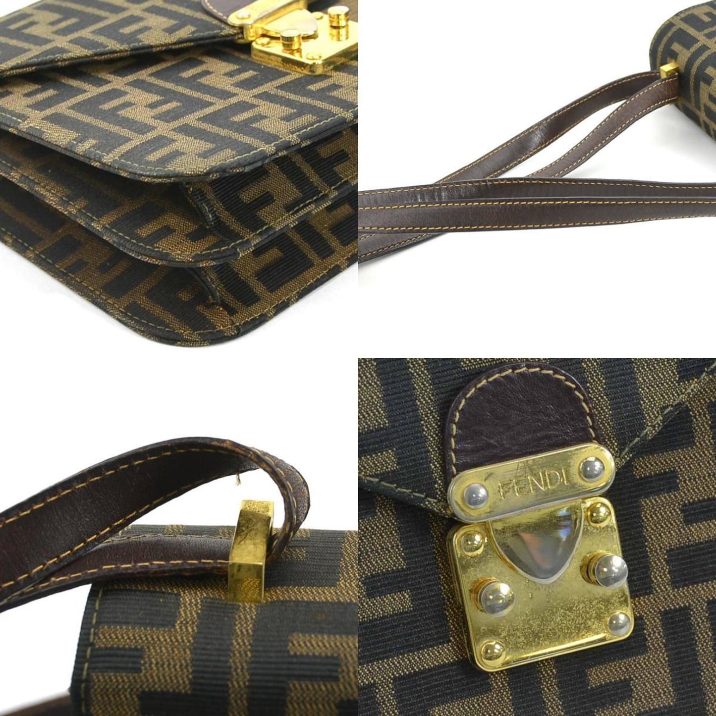 Fendi Brown Canvas Zucca