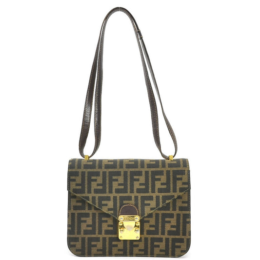 Fendi Brown Canvas Zucca