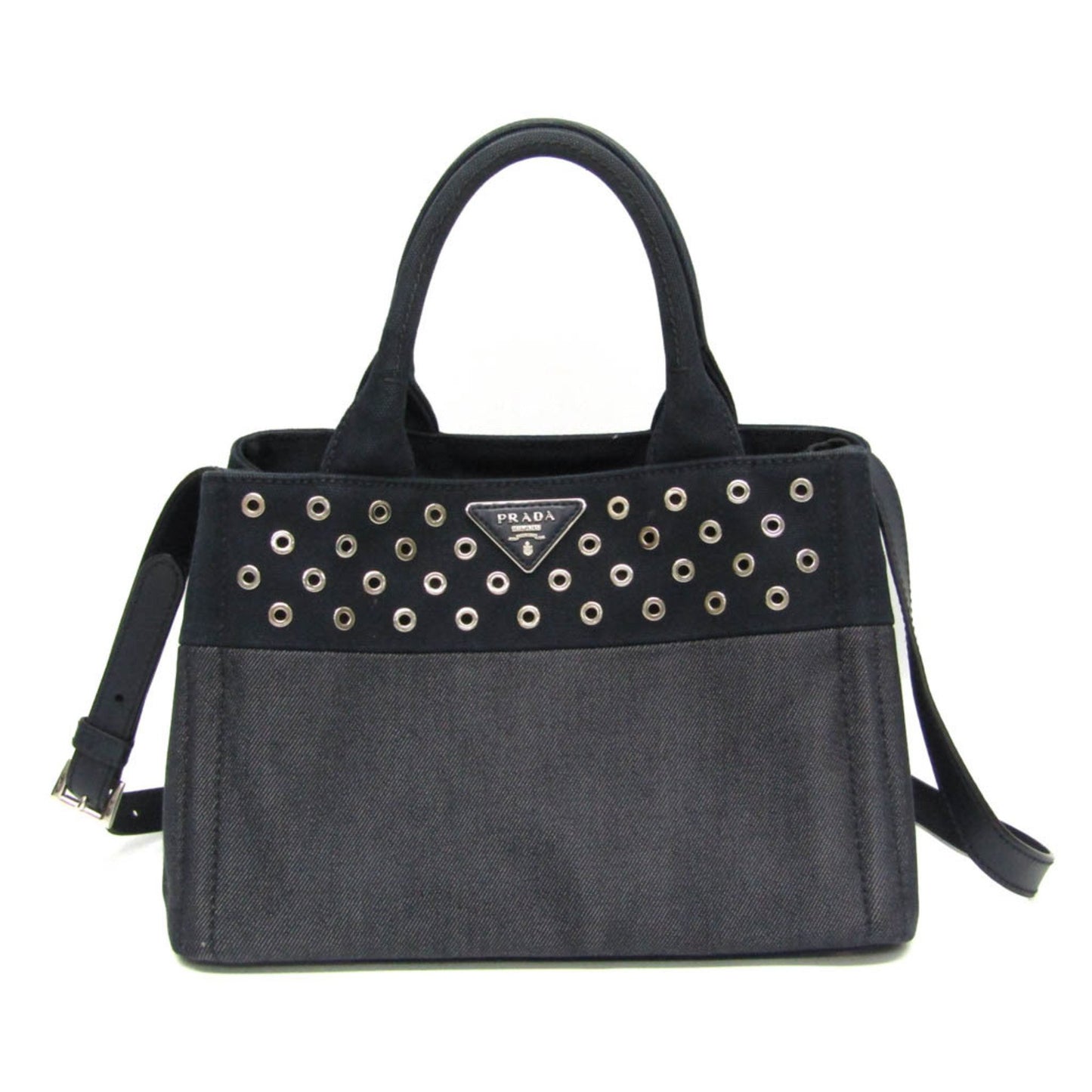 Prada Blue Leather Canapa