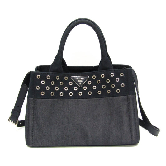 Prada Blue Leather Canapa