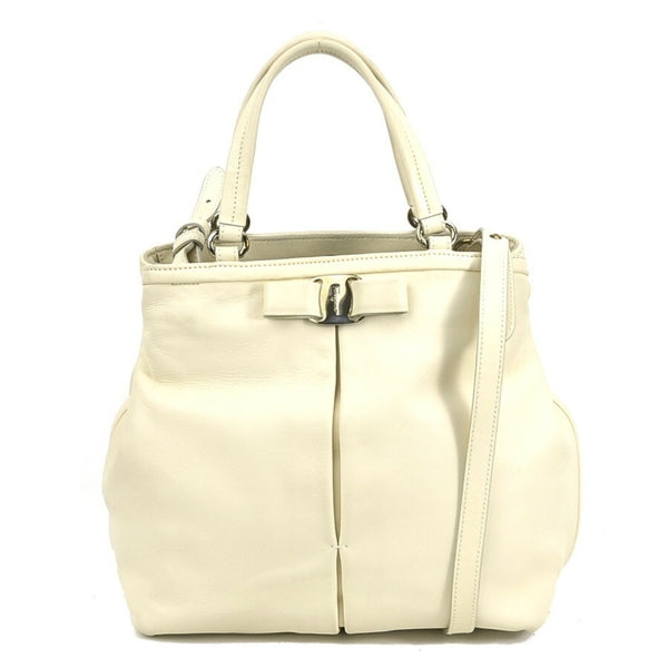 Salvatore Ferragamo Black Leather Gancini
