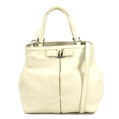 Salvatore Ferragamo Black Leather Gancini