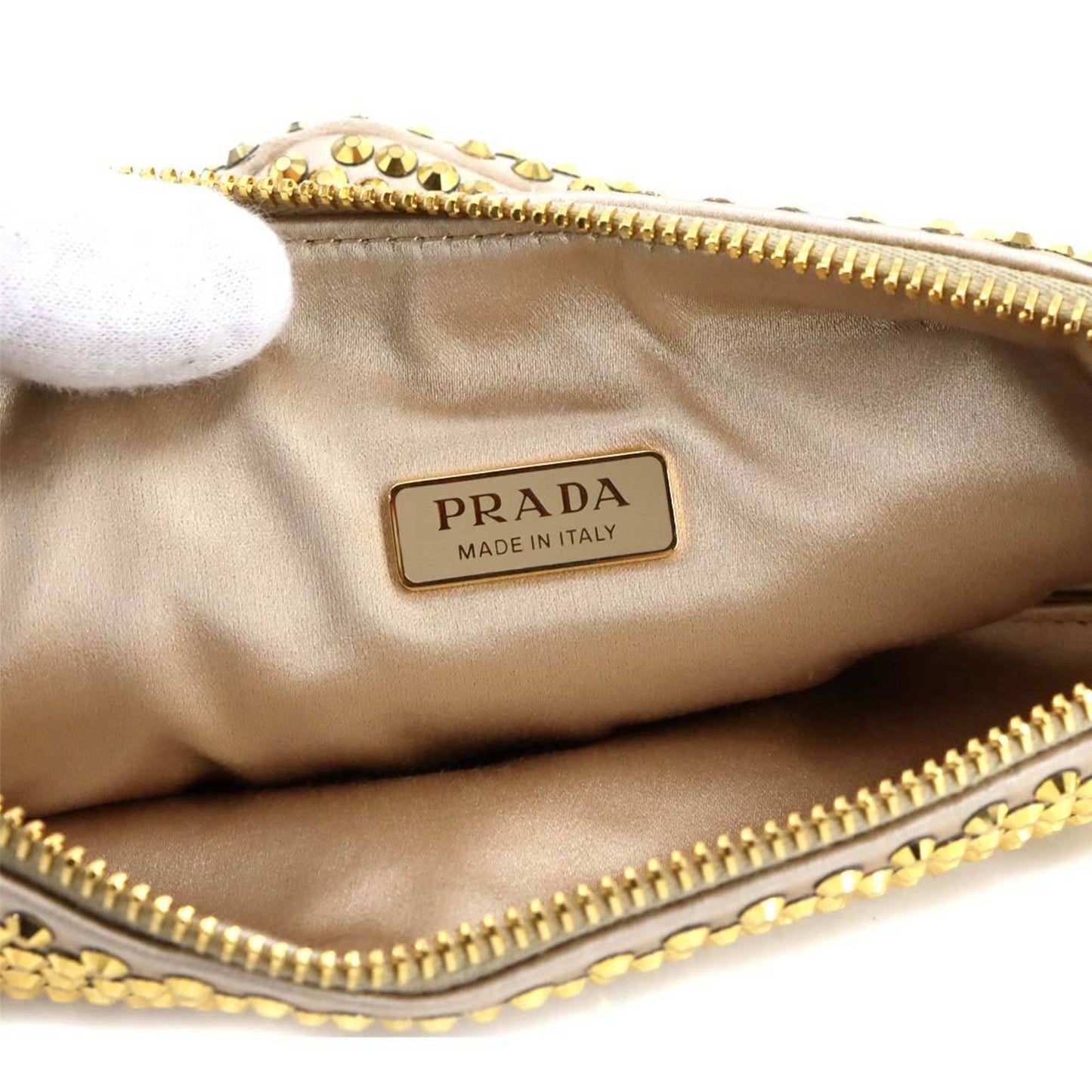 Prada Gold Synthetic Shoulder