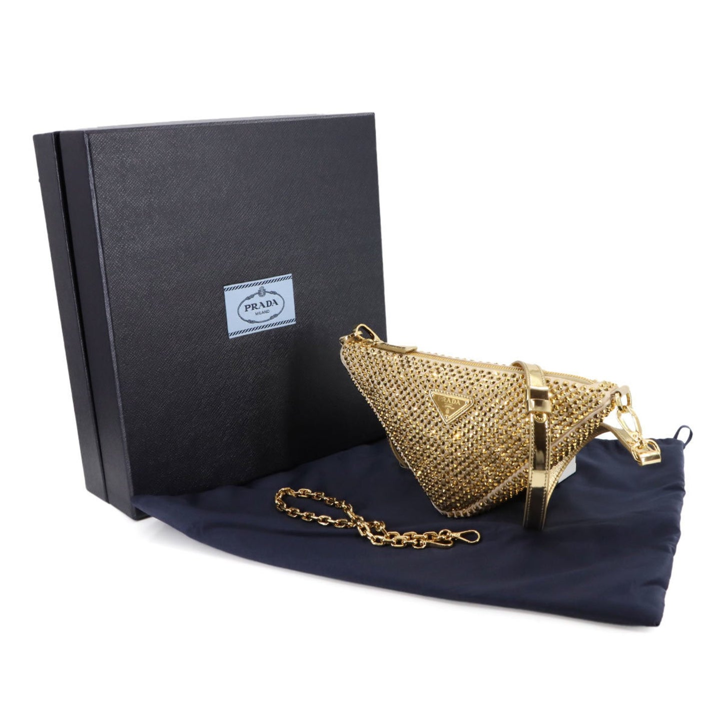 Prada Gold Synthetic Shoulder