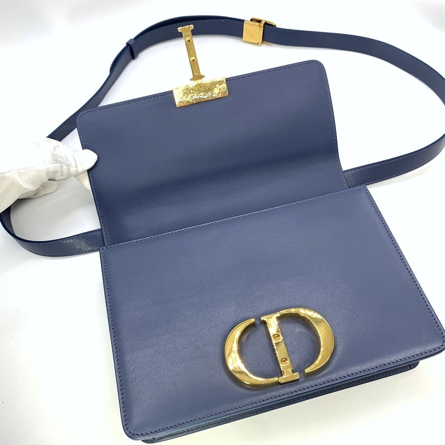 Dior Blue Leather 30 Montaigne