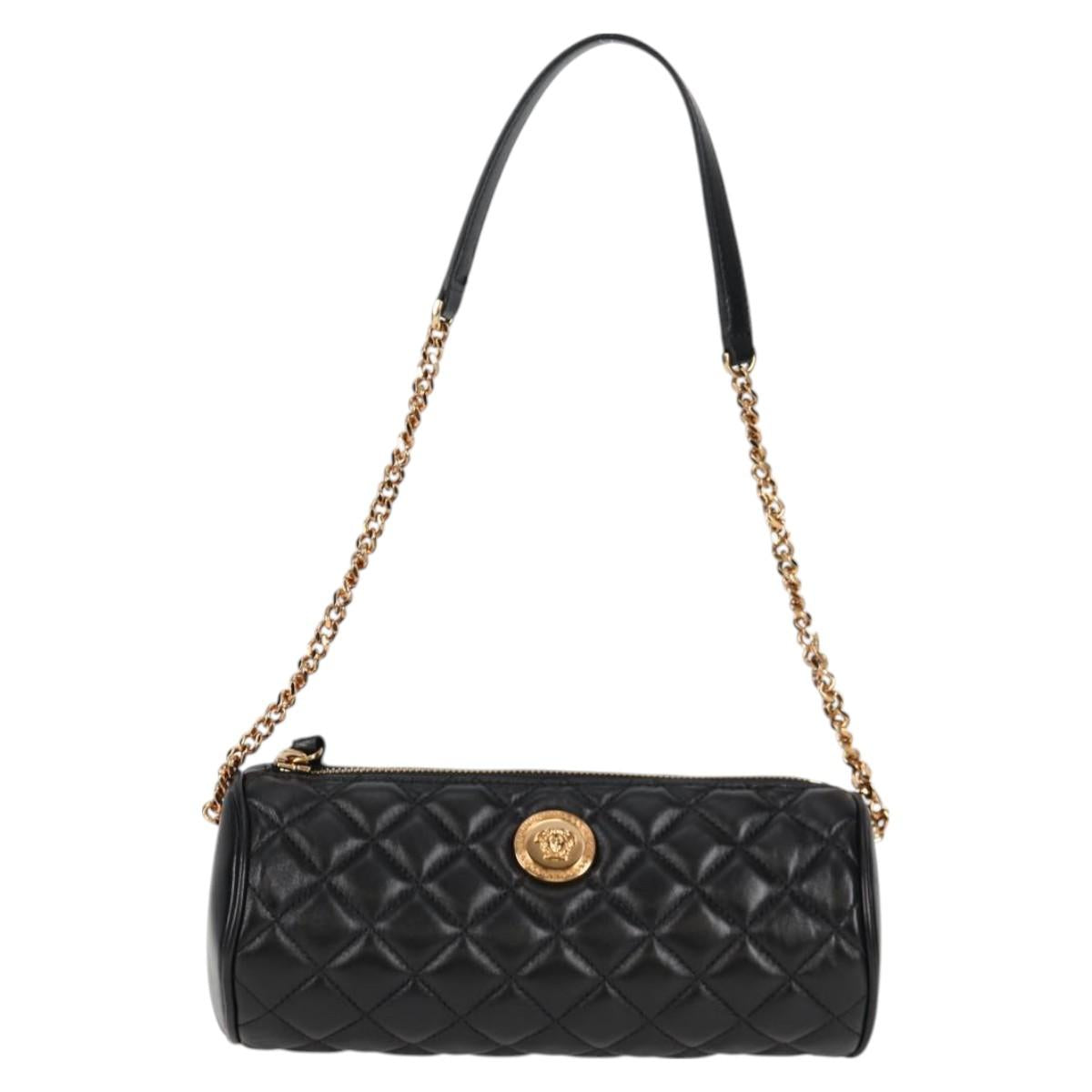 Versace Black Leather Medusa