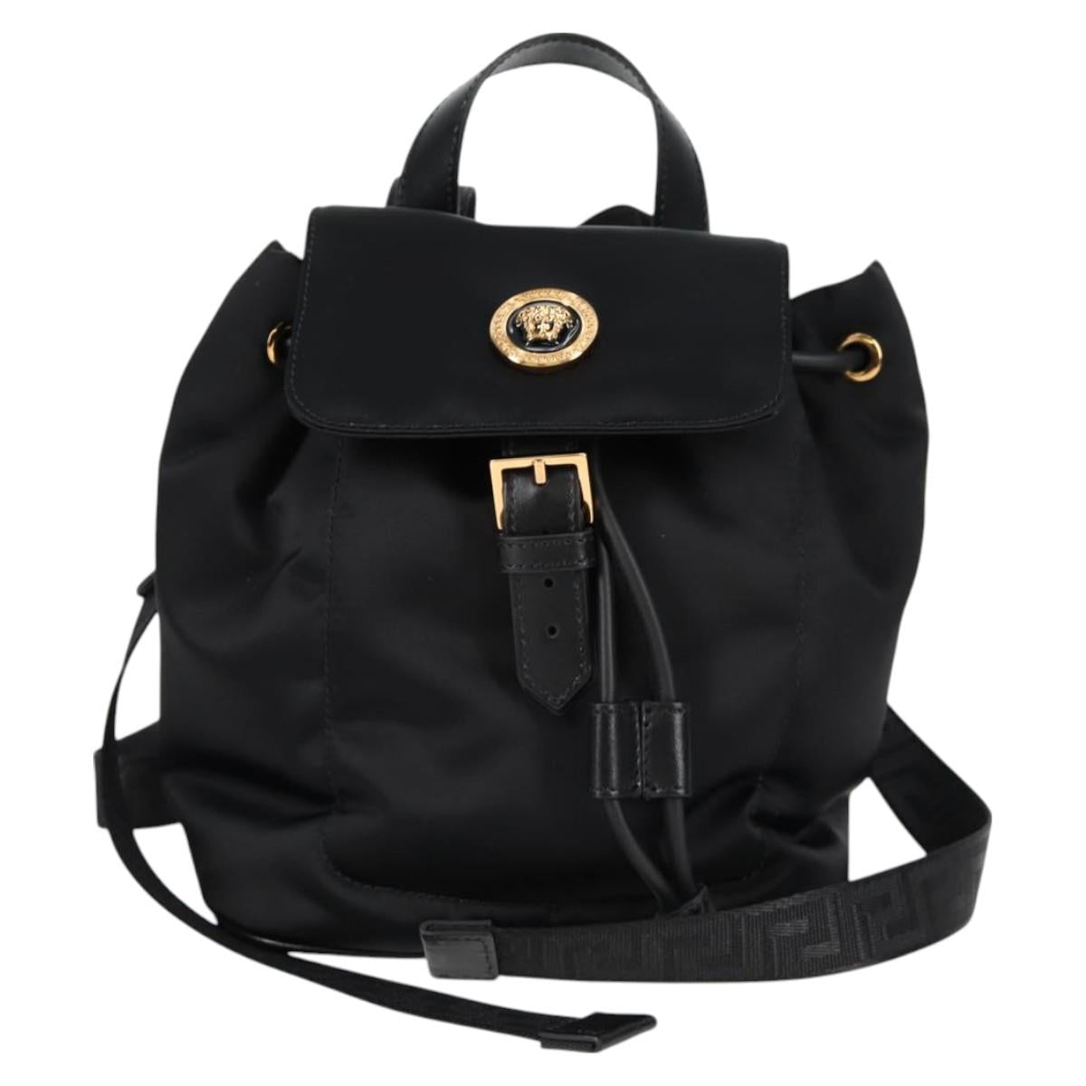 Versace Black Nylon Medusa