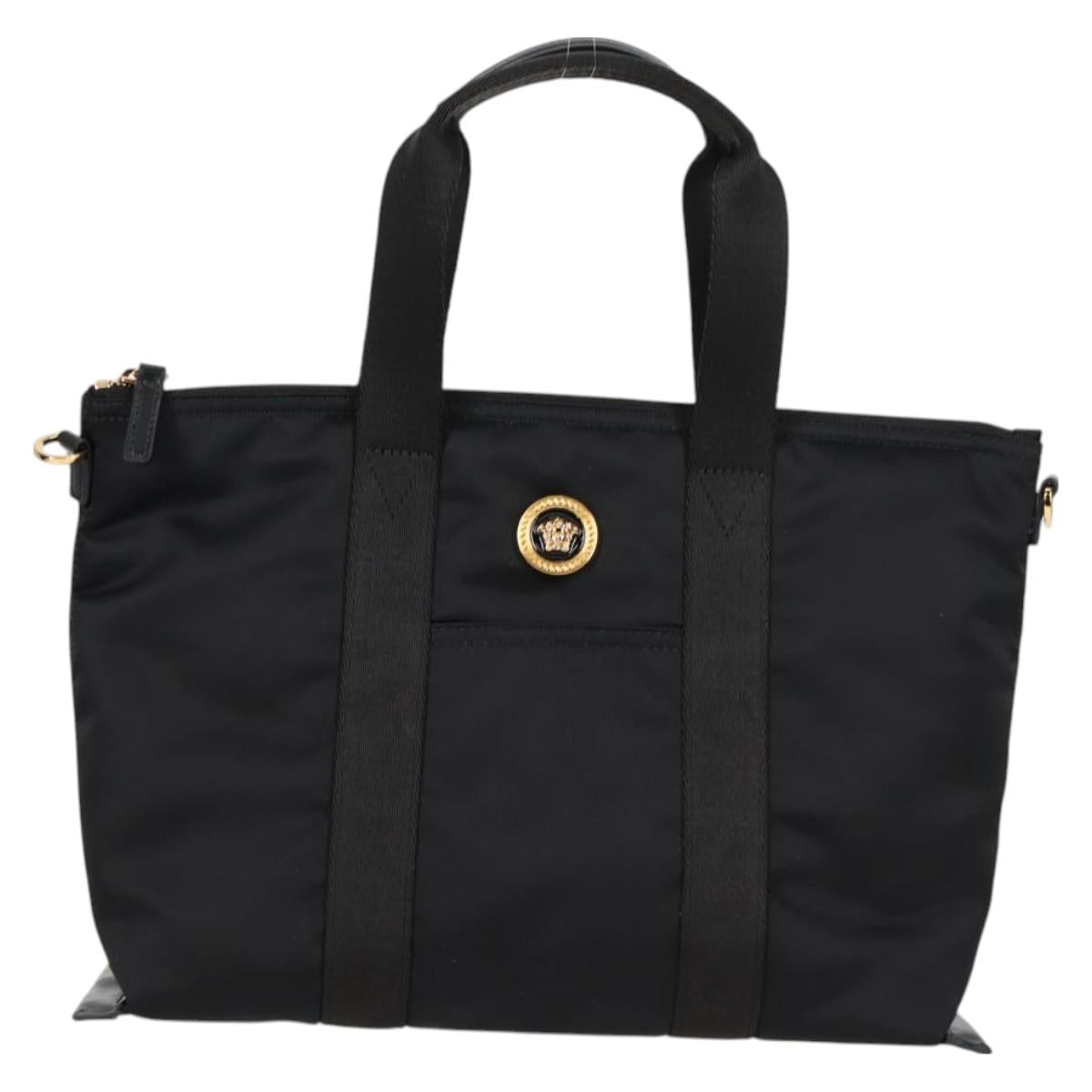 Versace Black Nylon Medusa