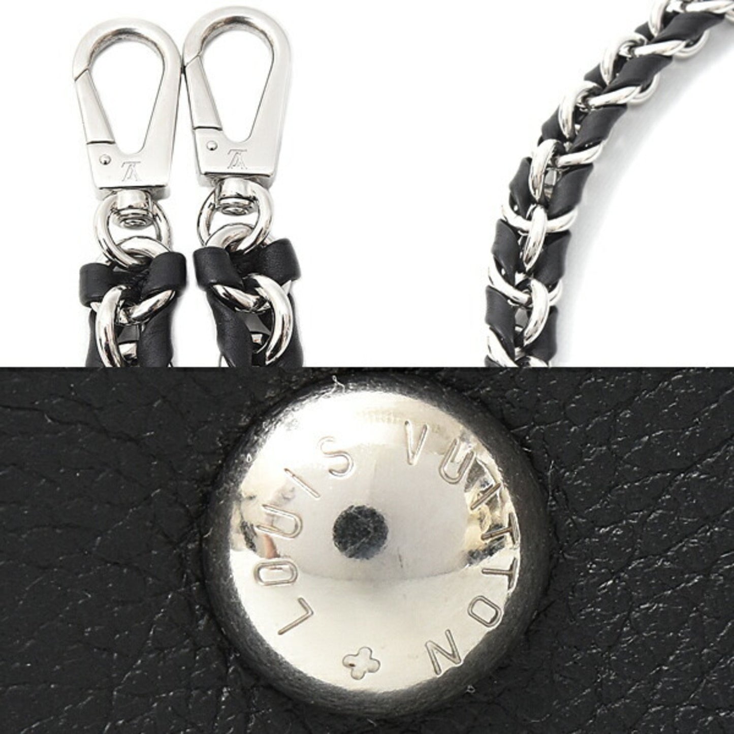 Louis Vuitton Black Leather Lockme Ever Mm