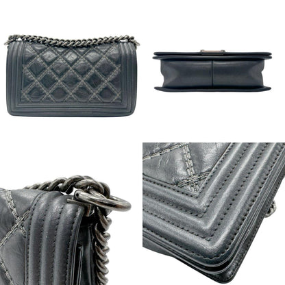 Chanel Blue Leather Boy