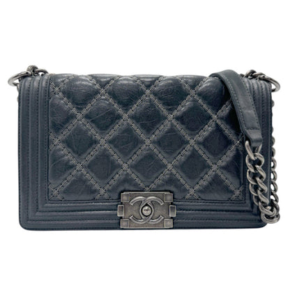 Chanel Blue Leather Boy