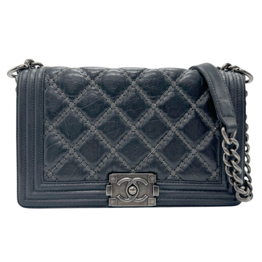Chanel Blue Leather Boy