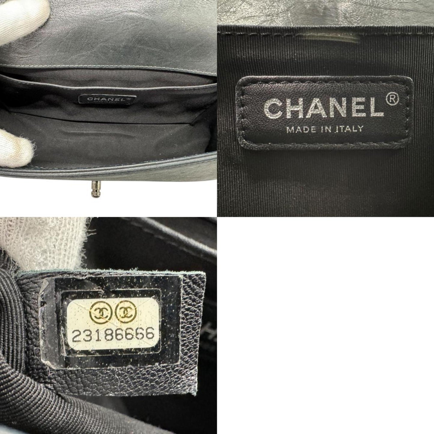 Chanel Blue Leather Boy