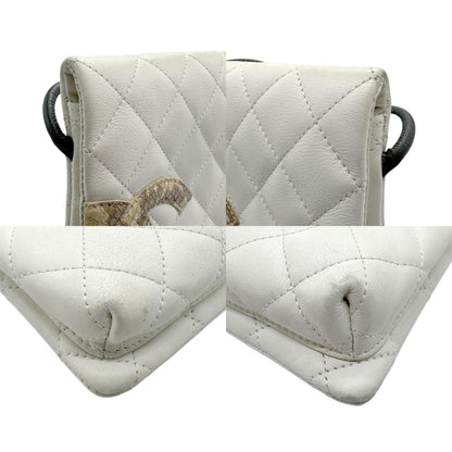 Chanel White Leather Cambon