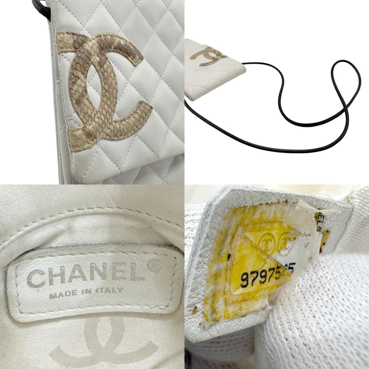 Chanel White Leather Cambon
