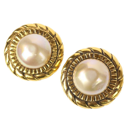Chanel Gold Gold Plated Earring
