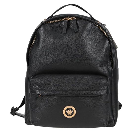 Versace Black Leather Medusa