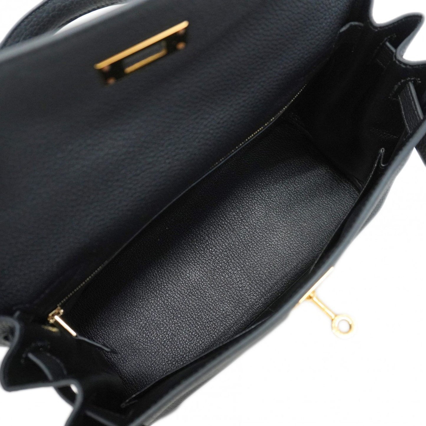 Hermès Black Leather Kelly 28