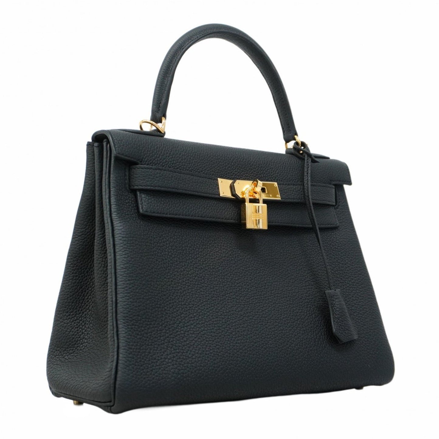 Hermès Black Leather Kelly 28