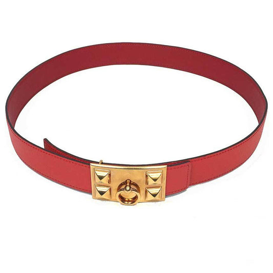 Hermès Red Leather Collier De Chien