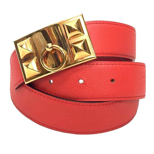 Chanel Red Leather Coco Mark