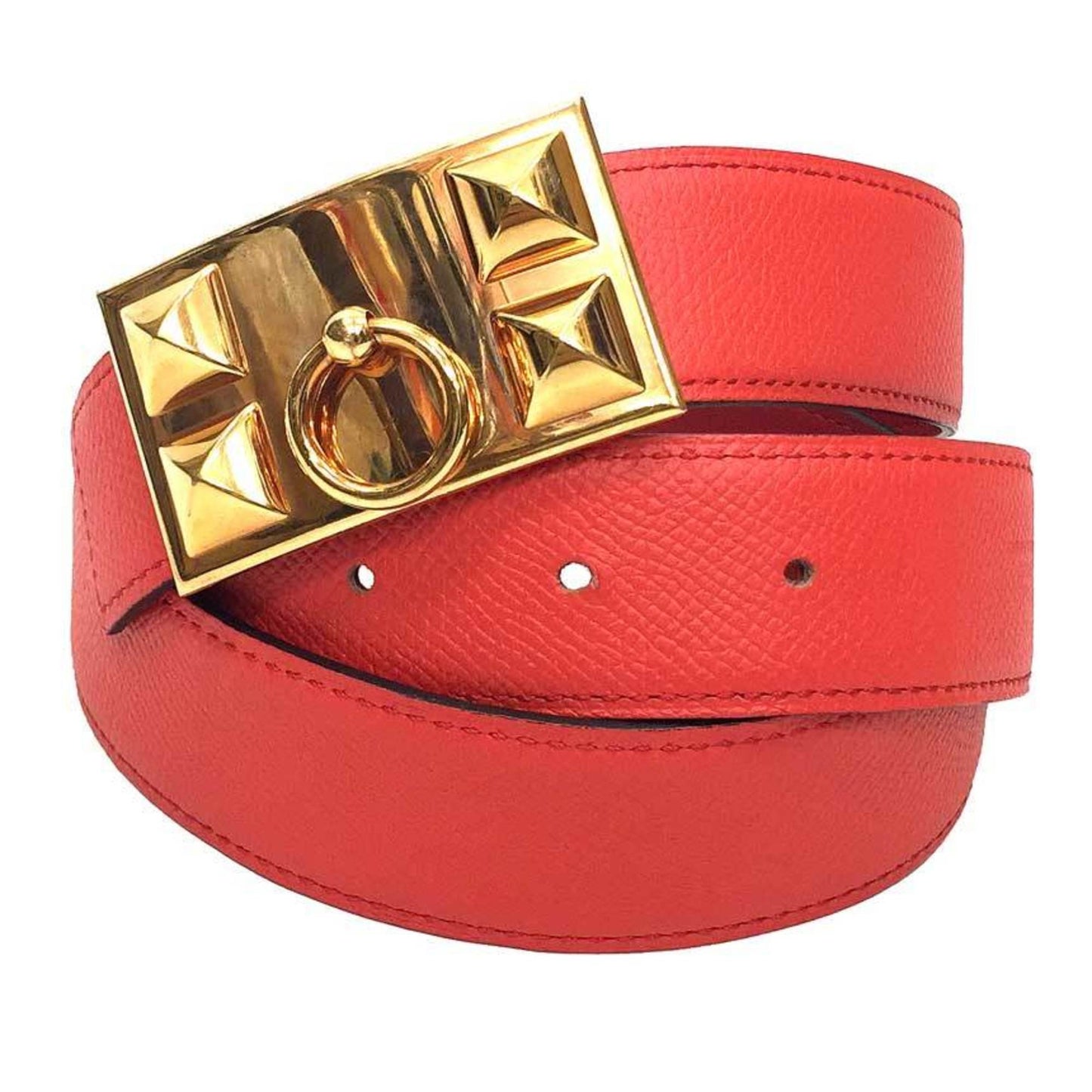 Hermès Red Leather Collier De Chien