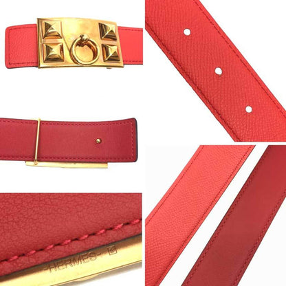 Hermès Red Leather Collier De Chien
