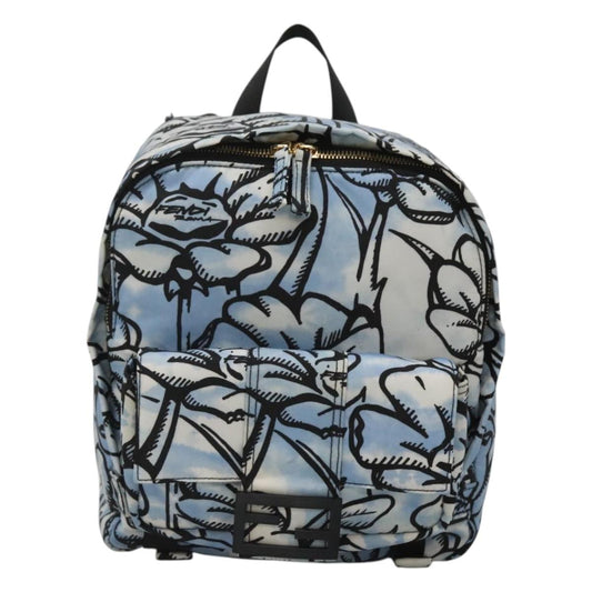 Fendi Blue Nylon Backpack