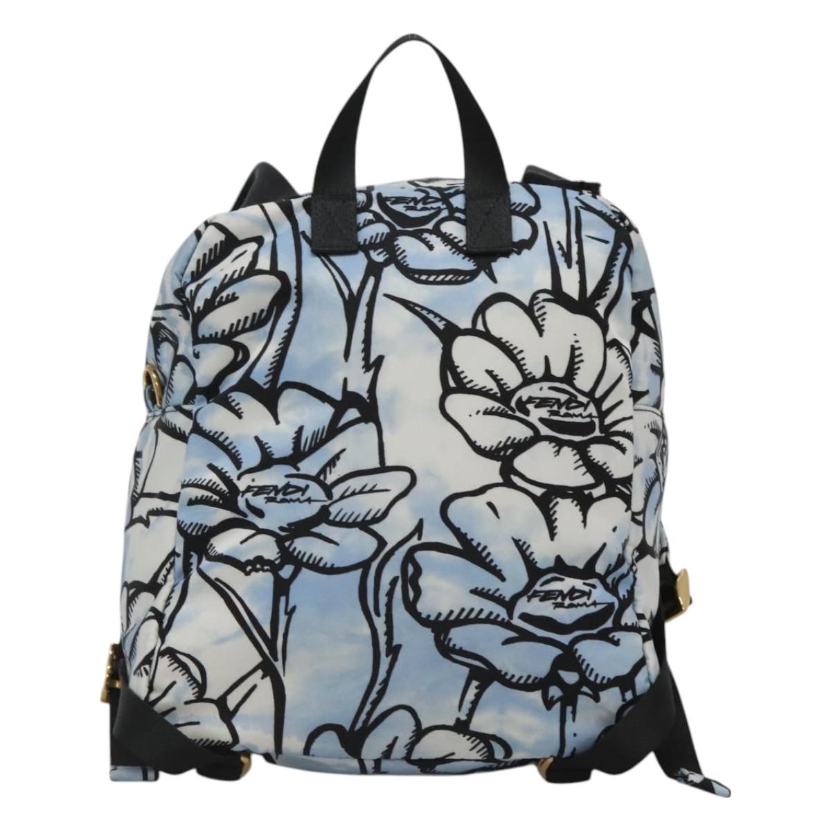 Fendi Blue Nylon Backpack