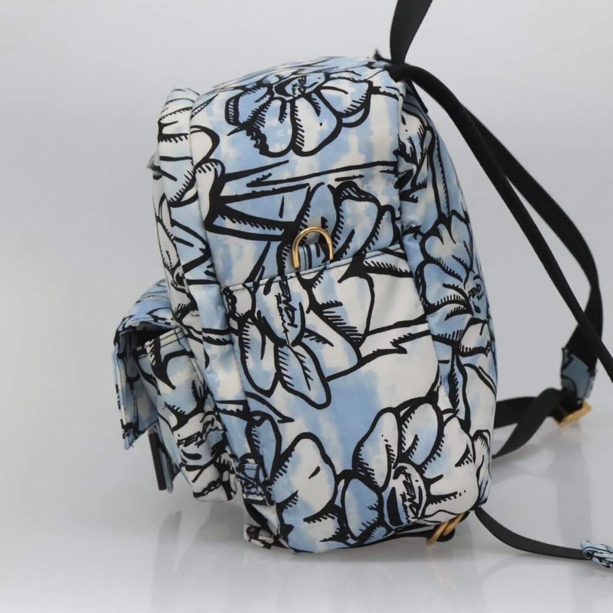 Fendi Blue Nylon Backpack