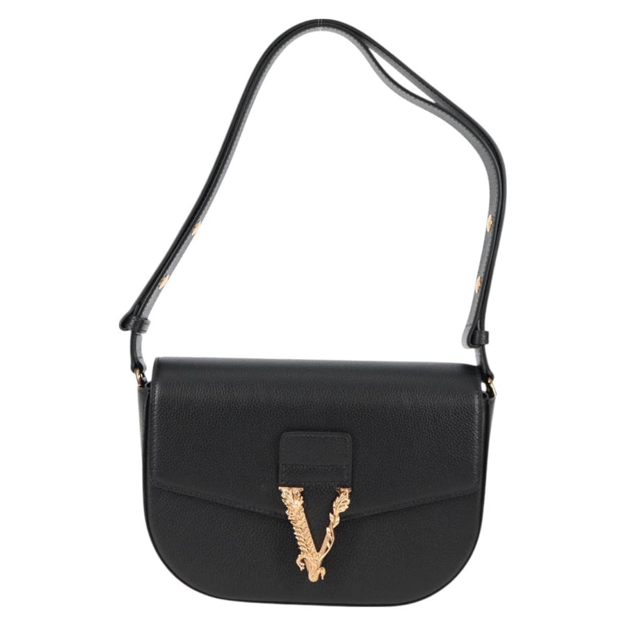 Versace Black Leather Medusa