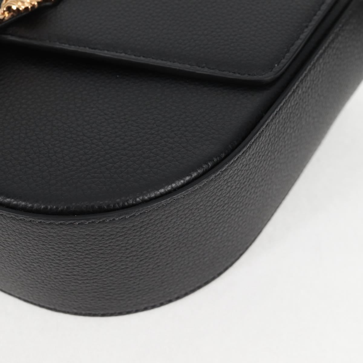 Versace Black Leather Medusa