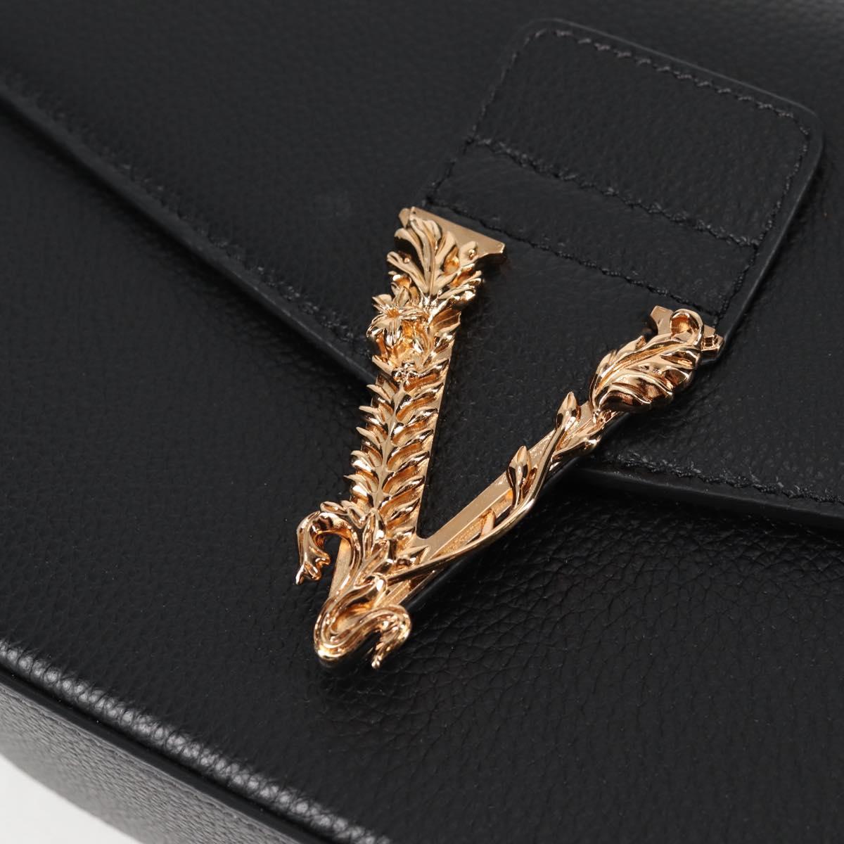 Versace Black Leather Medusa