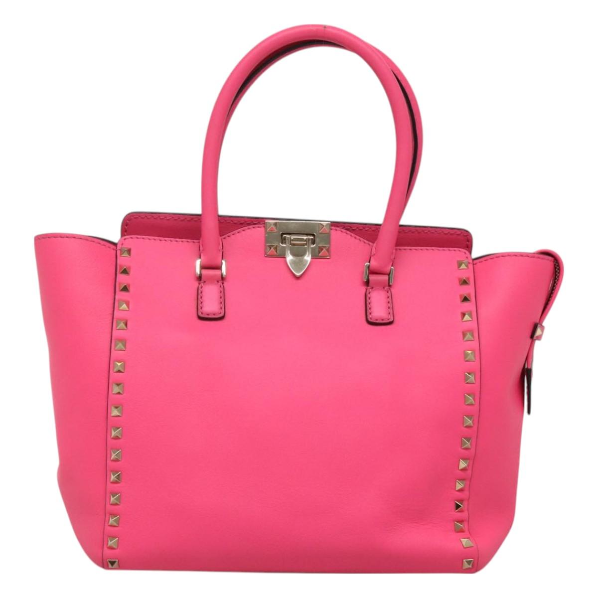Valentino Garavani Pink Leather Rockstud