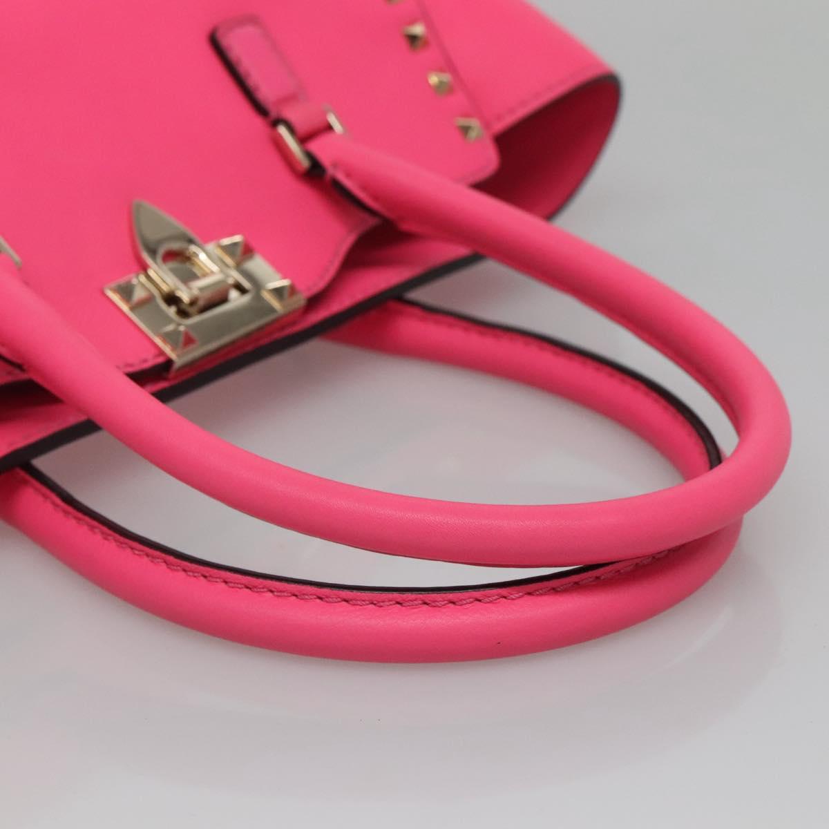 Valentino Garavani Pink Leather Rockstud