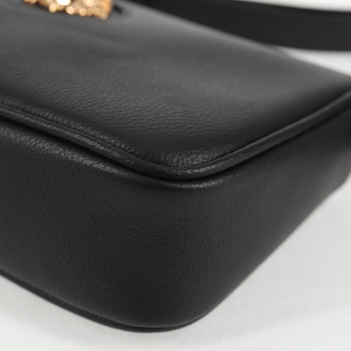 Versace Black Leather Medusa
