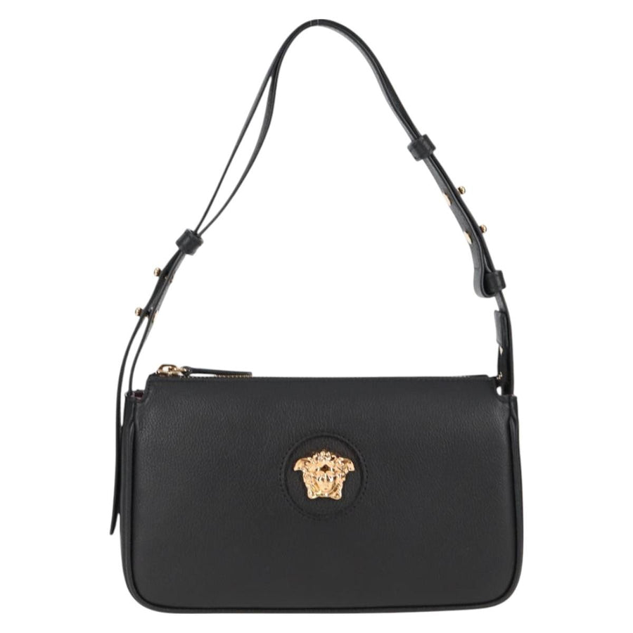 Versace Black Leather Medusa